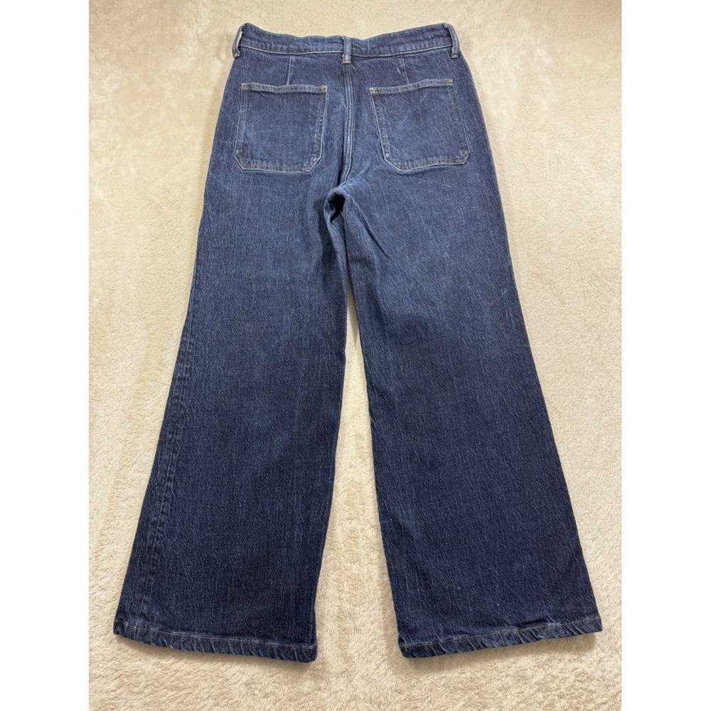 J.Crew Womens 96 Denim Trouser High Rise Wide Leg Indigo Jeans 28 Meas: 28x26.5 - Picture 2 of 7